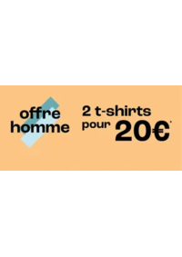 Prospectus Scottage RODEZ : 2 t-shirts pour 20€ homme