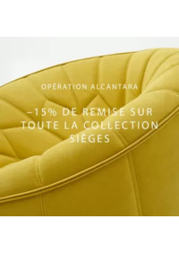 Prospectus CINNA LA ROCHE S/YON : Profitez de -15% sur nos sièges tapissés en Alcantara