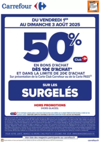 Prospectus Carrefour QUIMPER : OPÉRATION BON D’ACHAT SUR LES SURGELES
