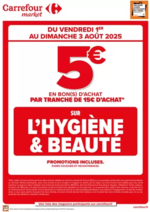 Prospectus Carrefour Market : OPÉRATION BON D’ACHAT SUR HYGIÈNE BEAUTÉ