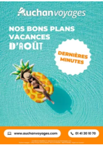 Prospectus Auchan Supermarché : Auchan voyages : bons plans vacances d'août !