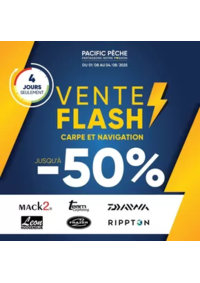 Prospectus Pacific Pêche VALENCE - BOURG-LES-VALENCES : Vente Flash 100% CARPE - NAVIGATION