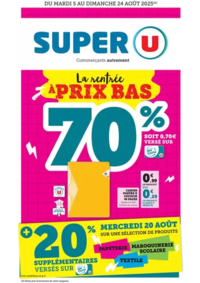 Prospectus Super U ST LANGIS LES MORTAGNE : Spécial Rentrée des classes