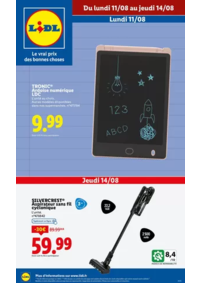 Prospectus Lidl AUDRUICQ : Cahiers, stylos, pochettes…Préparez la rentrée de vos enfants à petits prix chez Lidl !