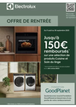 Prospectus BeDigital : ELECTROLUX OFFRE DE RENTREE CUISINE ET SOIN