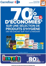 Prospectus Carrefour : 70% D'ÉCONOMIES SUR UNE SÉLECTION DE PRODUIT D'HYGIÈNE