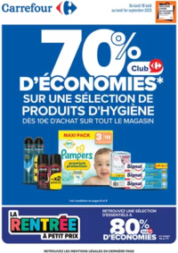Prospectus Carrefour Drive L'HAY LES ROSES : 70% D'ÉCONOMIES SUR UNE SÉLECTION DE PRODUIT D'HYGIÈNE