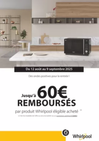 Prospectus Boulanger Anglet : OFFRE Whirlpool : jusqu'à 60€ remboursés !