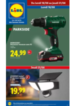 Prospectus Lidl : Profitez d'outils puissants et fiables Parkside à des prix exceptionnels chez Lidl.