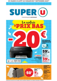 Prospectus Super U BRETIGNOLLES SUR MER : Spécial Rentrée des classes
