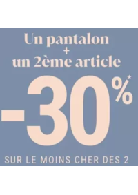 Prospectus Bréal Vals-près-le-Puy : 1 pantalon + un 2ème article = -30%* sur le moins cher des deux femme