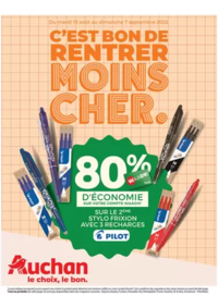 Prospectus Auchan BETHUNE : Rentrée des classes : c'est bon de rentrer moins cher