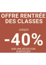 Promos et remises  : Offre rentrée des classes jusqu'à -40 %