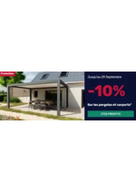 Promos et remises  : 10% de remise sur les pergolas et les carports