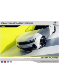 Prospectus Distributeur OPEL ALAIN DURIEUX SARL FOURNEAUX : Opel Astra et Astra Sports Tourer