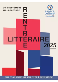 Prospectus Espace culturel E.Leclerc GRANVILLE : GUIDE RENTREE LITTERAIRE