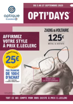 Prospectus Optique E.Leclerc : Optidays Rentree