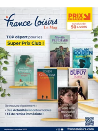 Prospectus France loisirs Fontainebleau : Septembre - Octobre 2025