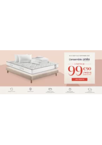 Prospectus Maison de la literie OSNY : Offrez à vos nuits une nouvelle dimension avec notre ensemble de nuit Onéa 1 Matelas + 1 Sommier + 1