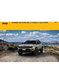 Prospectus Jeep Jaux : AVENGER 4XE OVERLAND 1.2 TURBO T3 145 CH BVR6