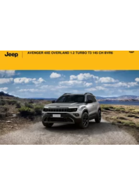 Prospectus Jeep Amiens : AVENGER 4XE OVERLAND 1.2 TURBO T3 145 CH BVR6