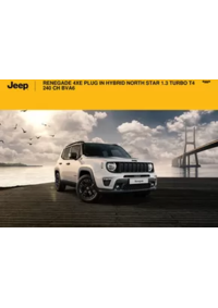 Prospectus Jeep Longuenesse : RENEGADE 4XE PLUG IN HYBRID NORTH STAR 1.3 TURBO T4 240 CH BVA6