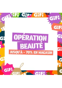 Prospectus Gifi MORESTEL : Jusqu'à -70% en magasin sur une sélection d'articles beauté !