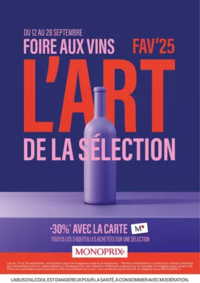 Prospectus Monoprix GAP : GUIDE FOIRE AUX VINS