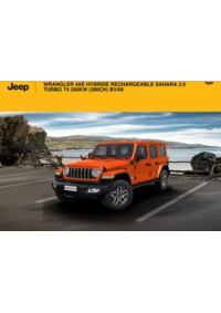 Prospectus Jeep Buchelay : WRANGLER 4XE HYBRIDE RECHARGEABLE SAHARA 2.0 TURBO T4 280KW (380CH) BVA8