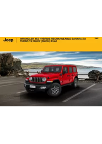 Prospectus Jeep Colmar : WRANGLER 4XE HYBRIDE RECHARGEABLE SAHARA 2.0 TURBO T4 280KW (380CH) BVA8