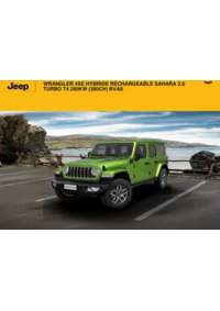 Prospectus Jeep Mauguio : WRANGLER 4XE HYBRIDE RECHARGEABLE SAHARA 2.0 TURBO T4 280KW (380CH) BVA8