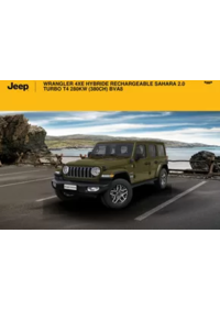 Prospectus Jeep Mauguio : WRANGLER 4XE HYBRIDE RECHARGEABLE SAHARA 2.0 TURBO T4 280KW (380CH) BVA8