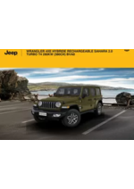 Prospectus Jeep : WRANGLER 4XE HYBRIDE RECHARGEABLE SAHARA 2.0 TURBO T4 280KW (380CH) BVA8