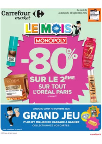 Prospectus Carrefour Market MAROLLES EN HUREPOIX : LE MOIS MONOPOLY 80% SUR LE 2ÈME