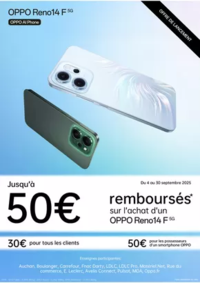 Prospectus MDA COMPERTRIX : OPPO Reno14 F Jusqu'à 50€ remboursés