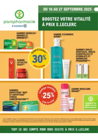 Prospectus Parapharmacie E.Leclerc CHAMPFLEURY : Prospectus Septembre