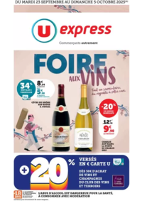 Prospectus U Express COLLONGES SOUS SALEVE : Foire aux Vins d'Automne