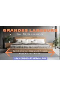 Prospectus Place de la literie GEX : Grandes largeurs