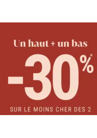Prospectus Bréal Flers : 1 haut + 1 bas = -30%* sur le moins cher des 2 femme