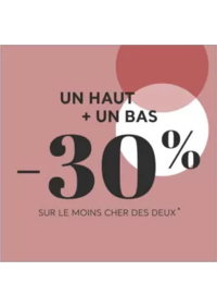 Prospectus Cache cache Laon Centre Commercial Carrefour : Un haut + un bas -30 % sur le moins cher des deux