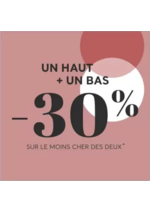 Prospectus Cache Cache : Un haut + un bas -30 % sur le moins cher des deux