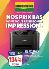 Prospectus Bureau Vallée - Limoges : NOS PRIX BAS VONT VOUS FAIRE BONNE IMPRESSION !