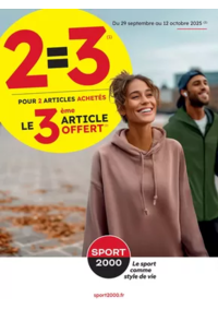 Prospectus Sport 2000 ERAGNY : 2=3 POUR 2 ARTICLES ACHETÉS