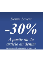 Promos et remises  : Denim Lovers | -30% À PARTIR DU 2e ARTICLE EN DENIM