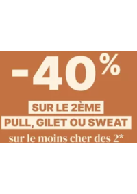 Prospectus Bonobo Aubervilliers : Sweat acheté = -40% sur le 2ème Femme et Homme