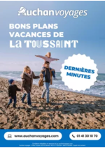 Prospectus Auchan : Auchan voyages : bons plans vacances de la Toussaint !