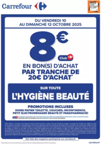 Prospectus Carrefour city Pont-à-Mousson : OPÉRATION BON(S) D’ACHAT HYGIÈNE BEAUTÉ
