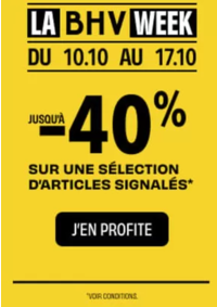 Prospectus BHV MARAIS LA MOTO PARIS 4 : Du 10 au 17 octobre, jusqu'à -40% sur une sélection d'articles signalés