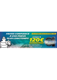 Prospectus Siligom : JUSQU’A 120€ REMBOURSÉS POUR L’ACHAT DE PNEUS MICHELIN