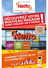 Prospectus Netto La-Destrousse : 1 GAG NANT TOUTES LES 2 H À LA BORNE JEU !